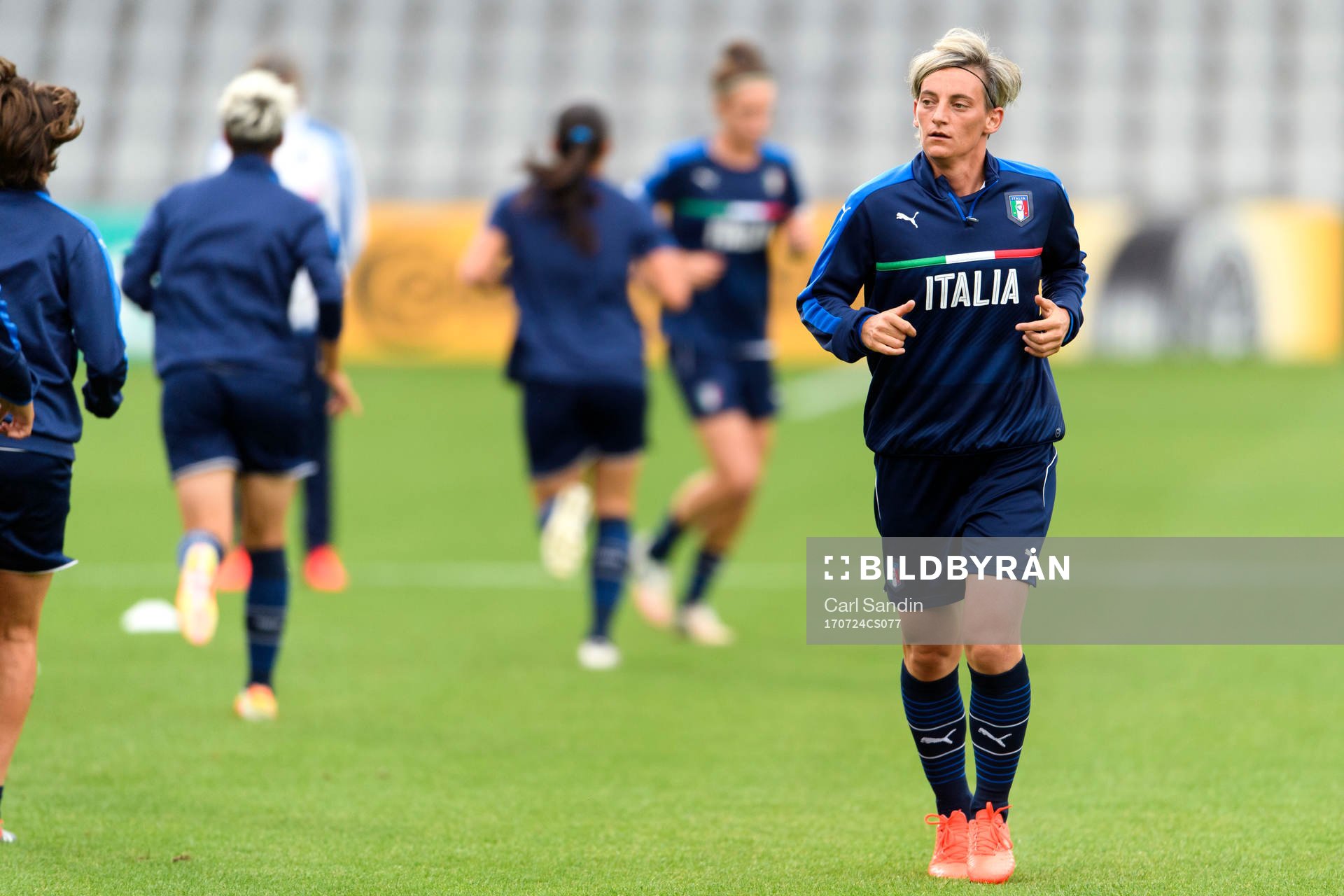 Melania Gabbiadini på en träning med det italienska landslaget under dag 9 av fotbolls-EM den 24 juli 2017 i Doetinchem.