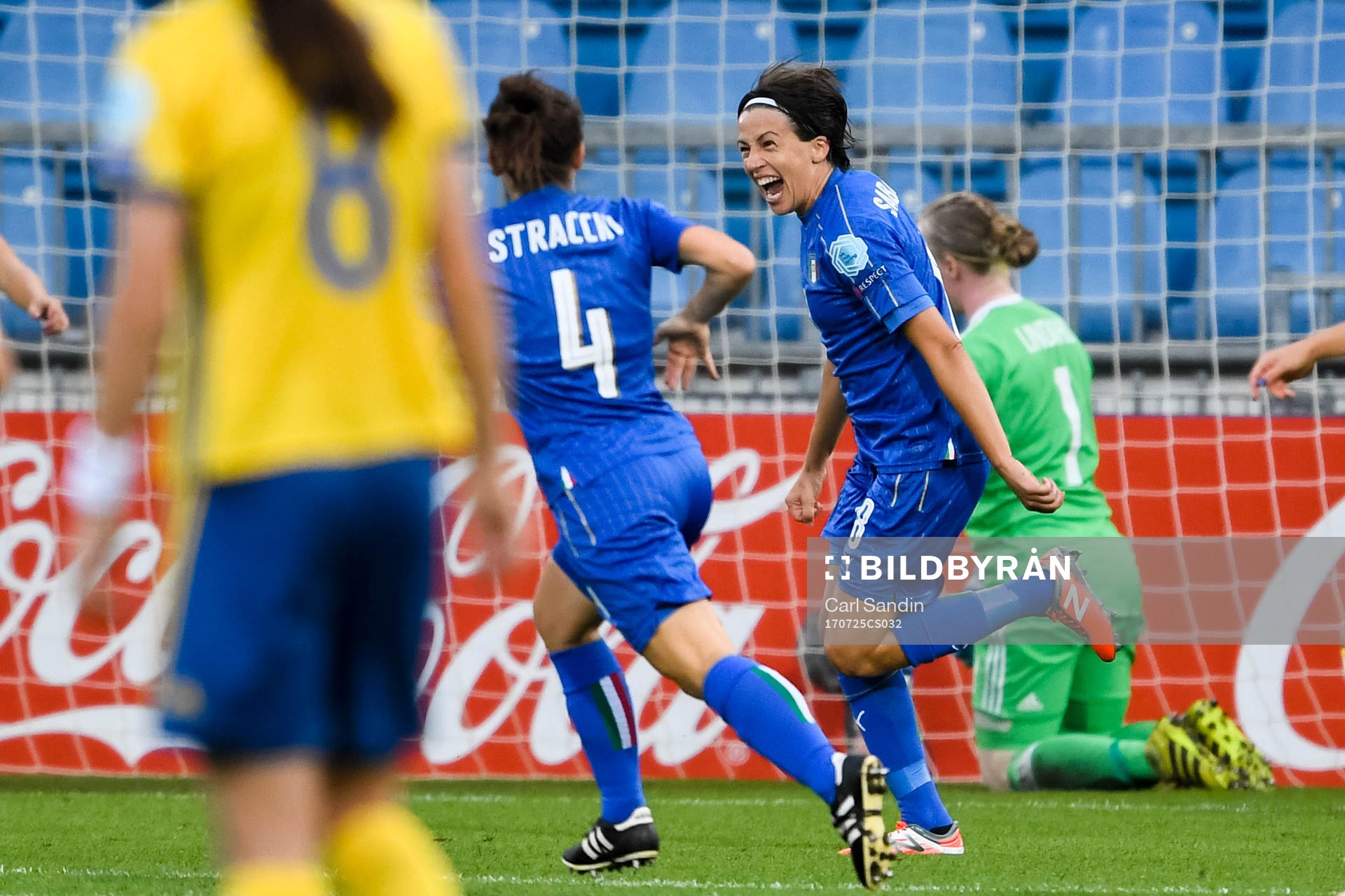 Italiens Daniela Sabatino jublar