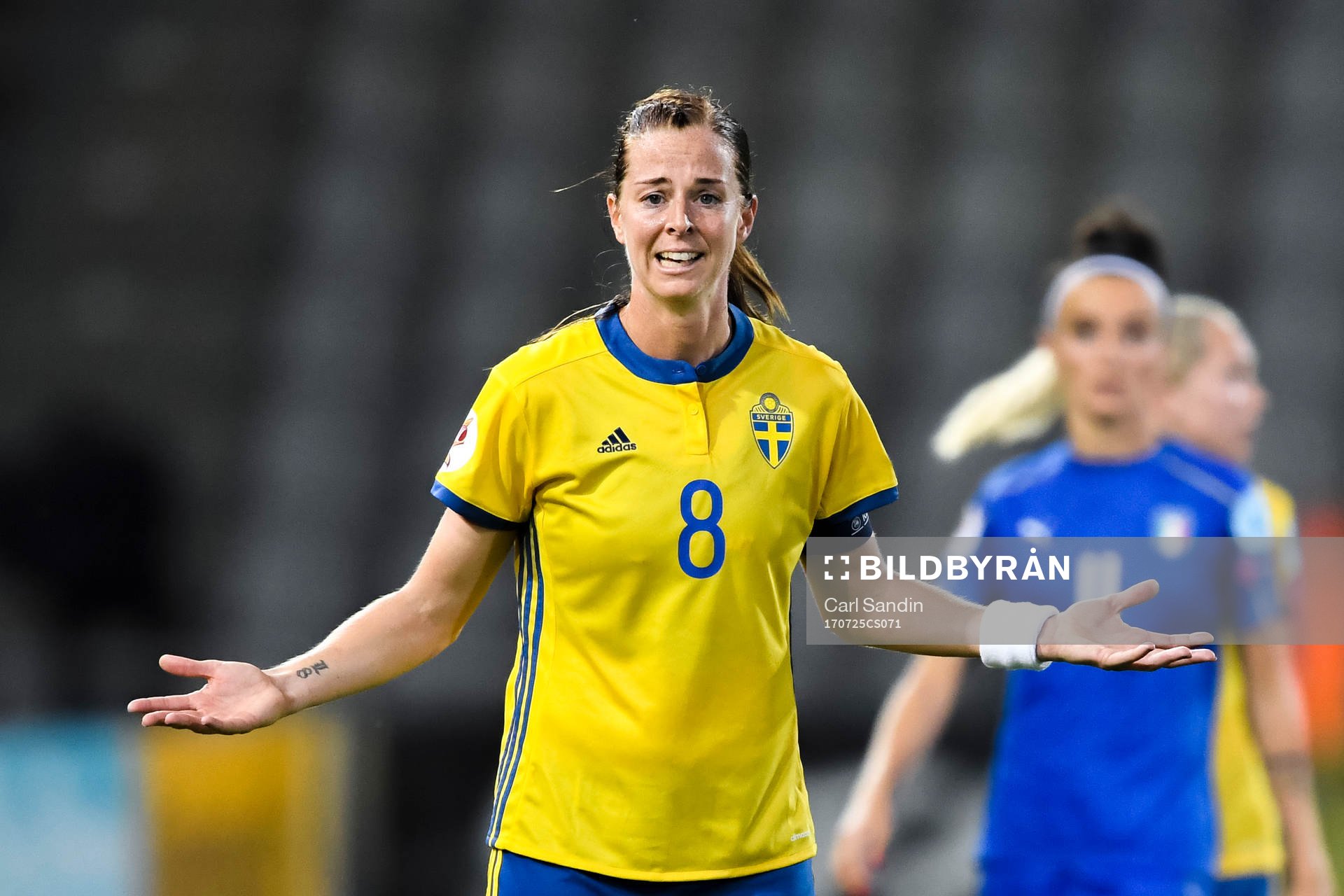 Sveriges Lotta Schelin i matchen mellan Sverige och Italien