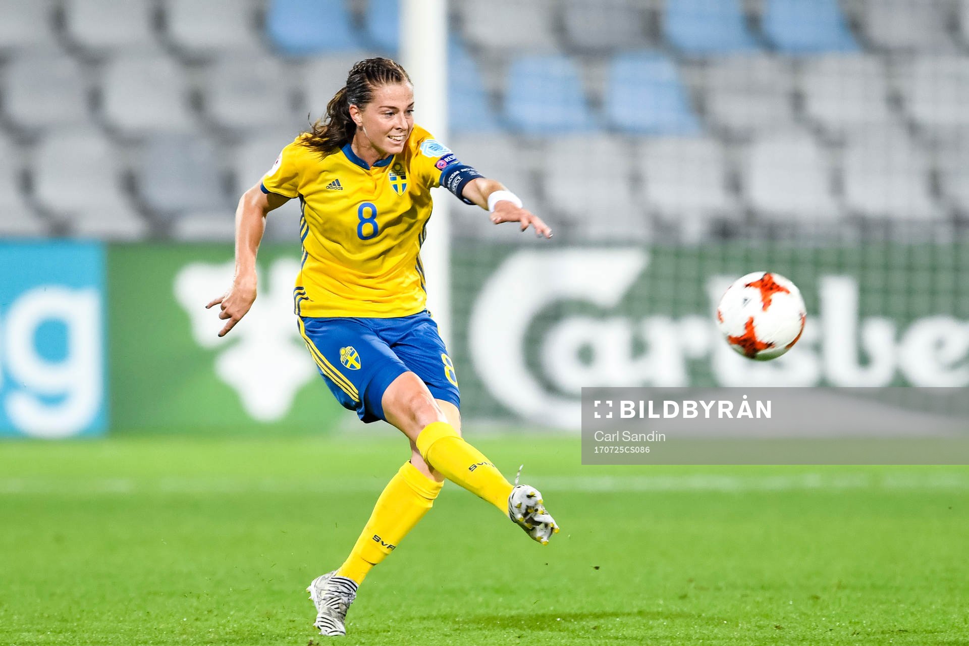 Sveriges Lotta Schelin  i matchen mellan Sverige och Italien