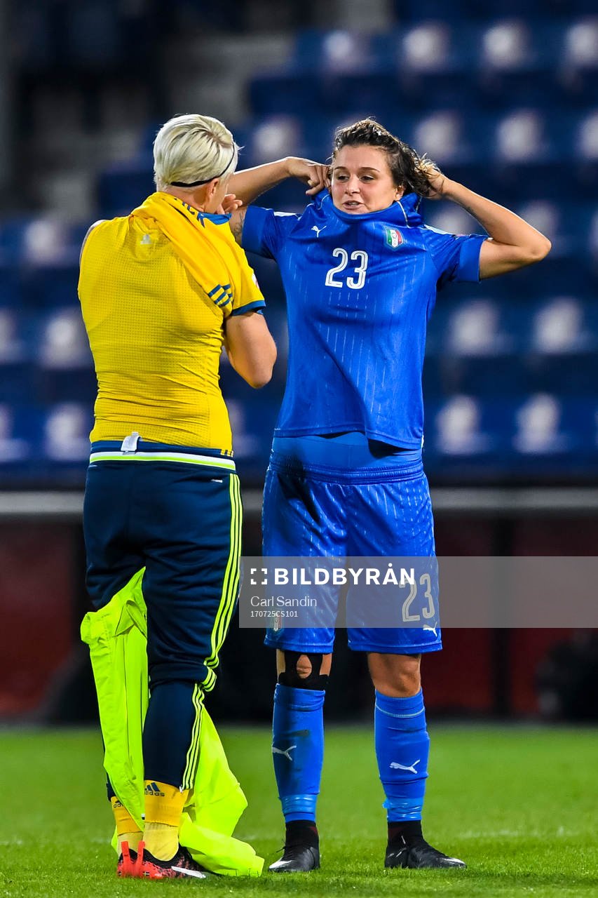 Sveriges Sveriges Nilla Fischer och Italiens Cristiana