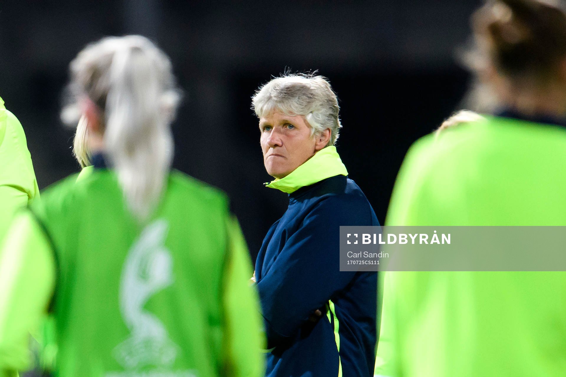 Sveriges förbundskapten Pia Sundhage deppar