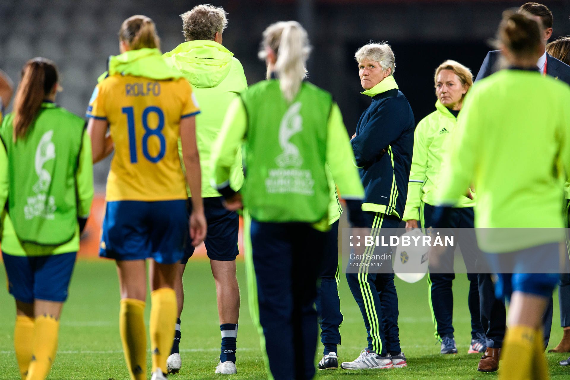 Sveriges förbundskapten Pia Sundhage deppar
