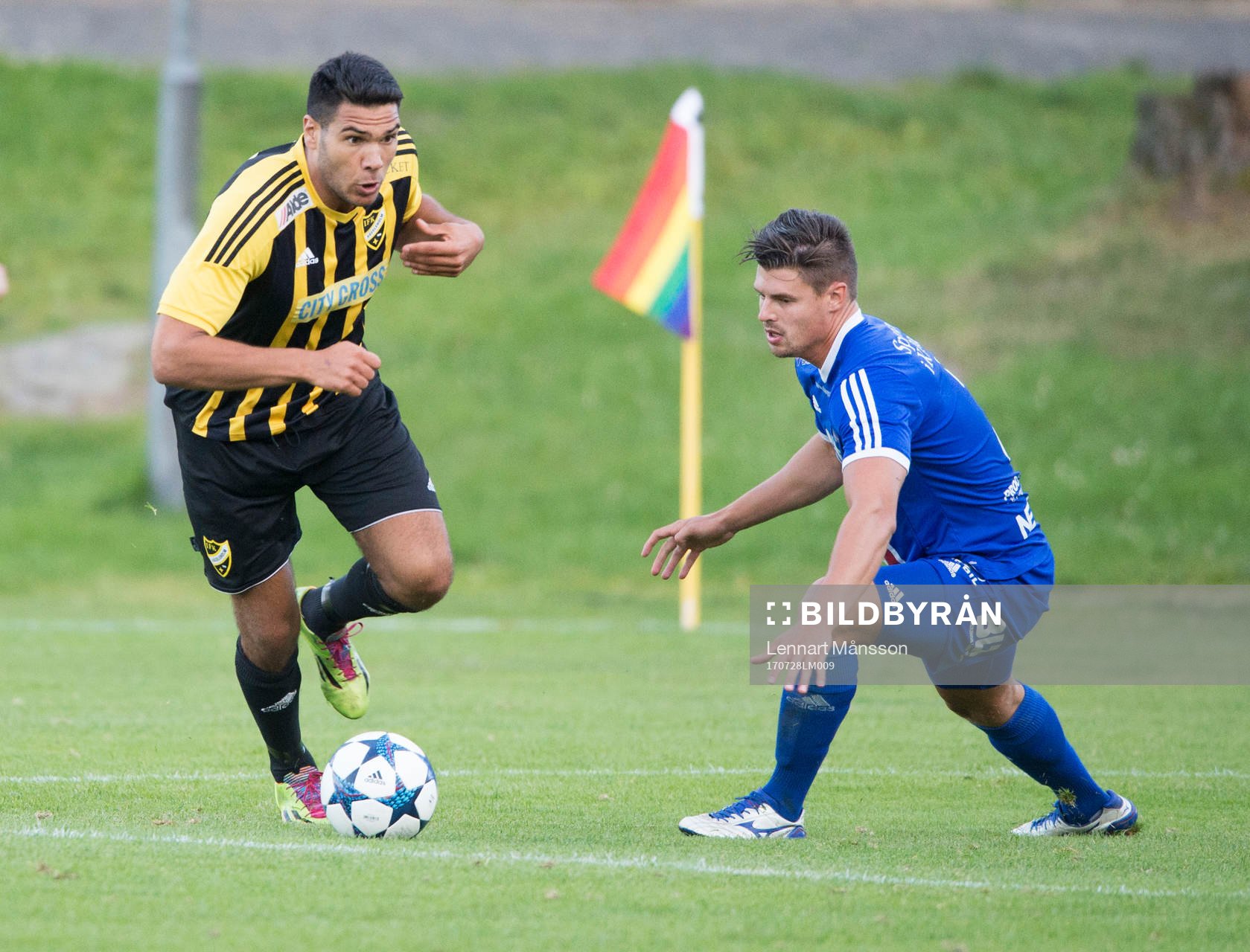 IFK Hässleholms Tommy Filipovic i matchen i division 2 mellan Asarum och IFK Hässleholm i Asarum 28 juli 2017.  