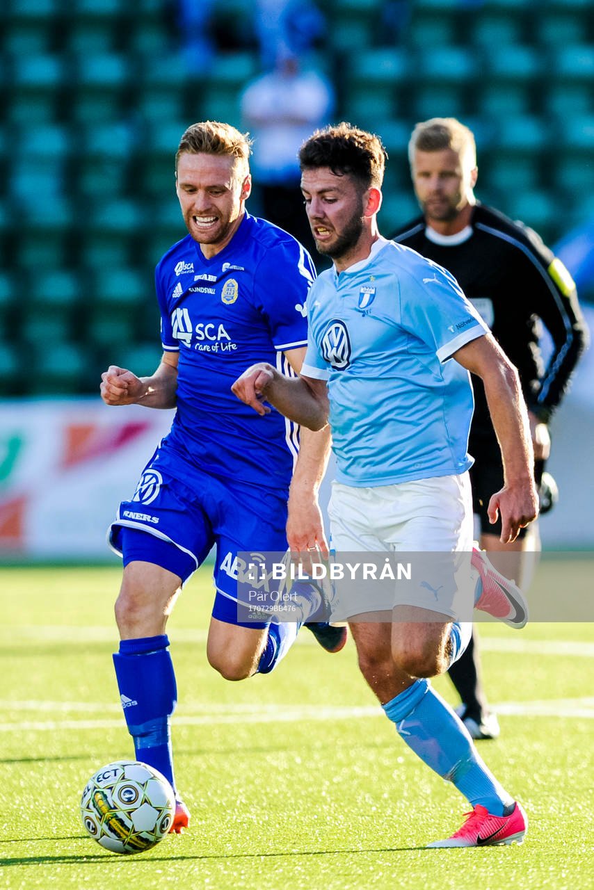 Malmö FFs Erdal Rakip och Sundsvalls David Myrestam