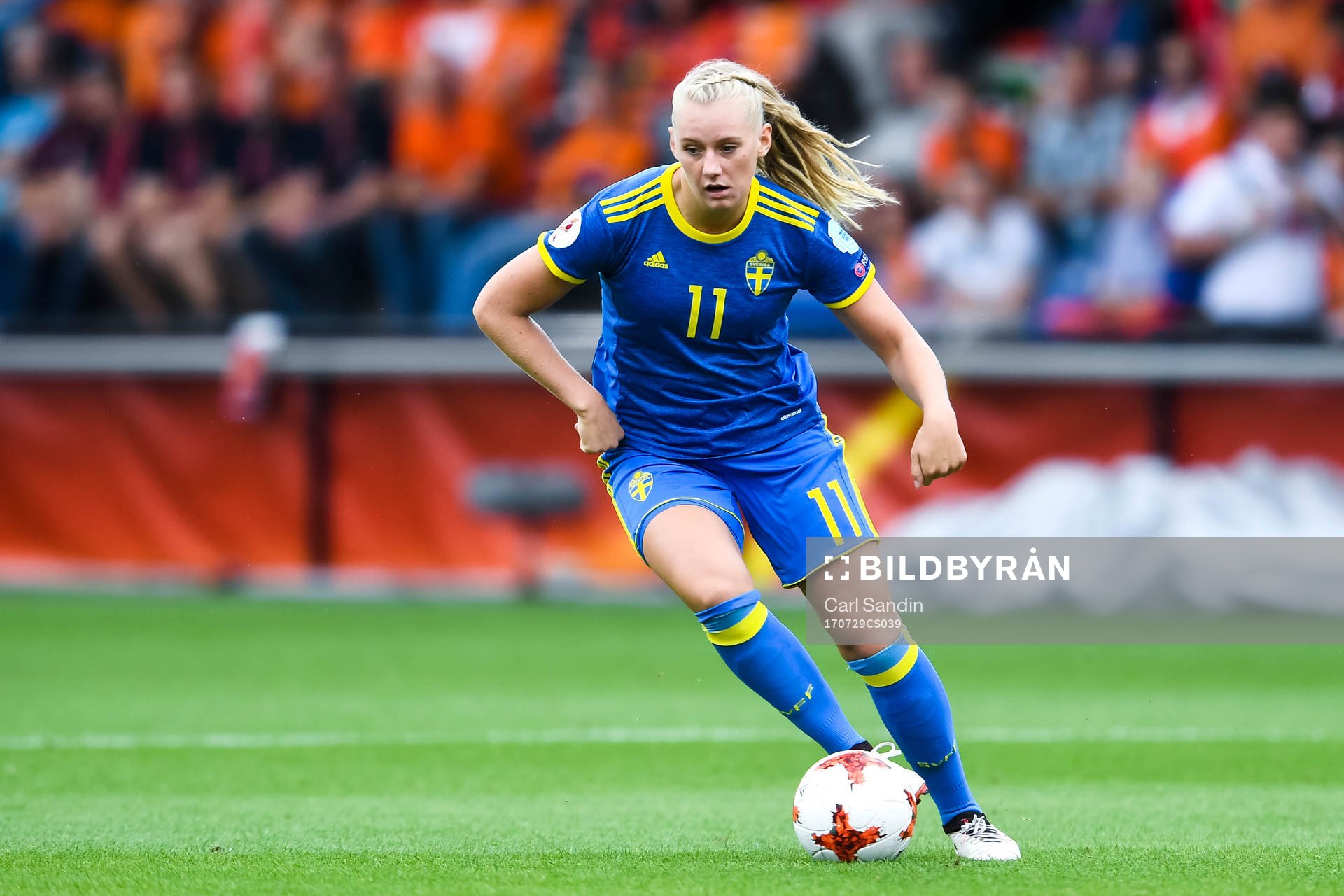 Sveriges Stina Blackstenius i kvartsfinalen mellan Holland
