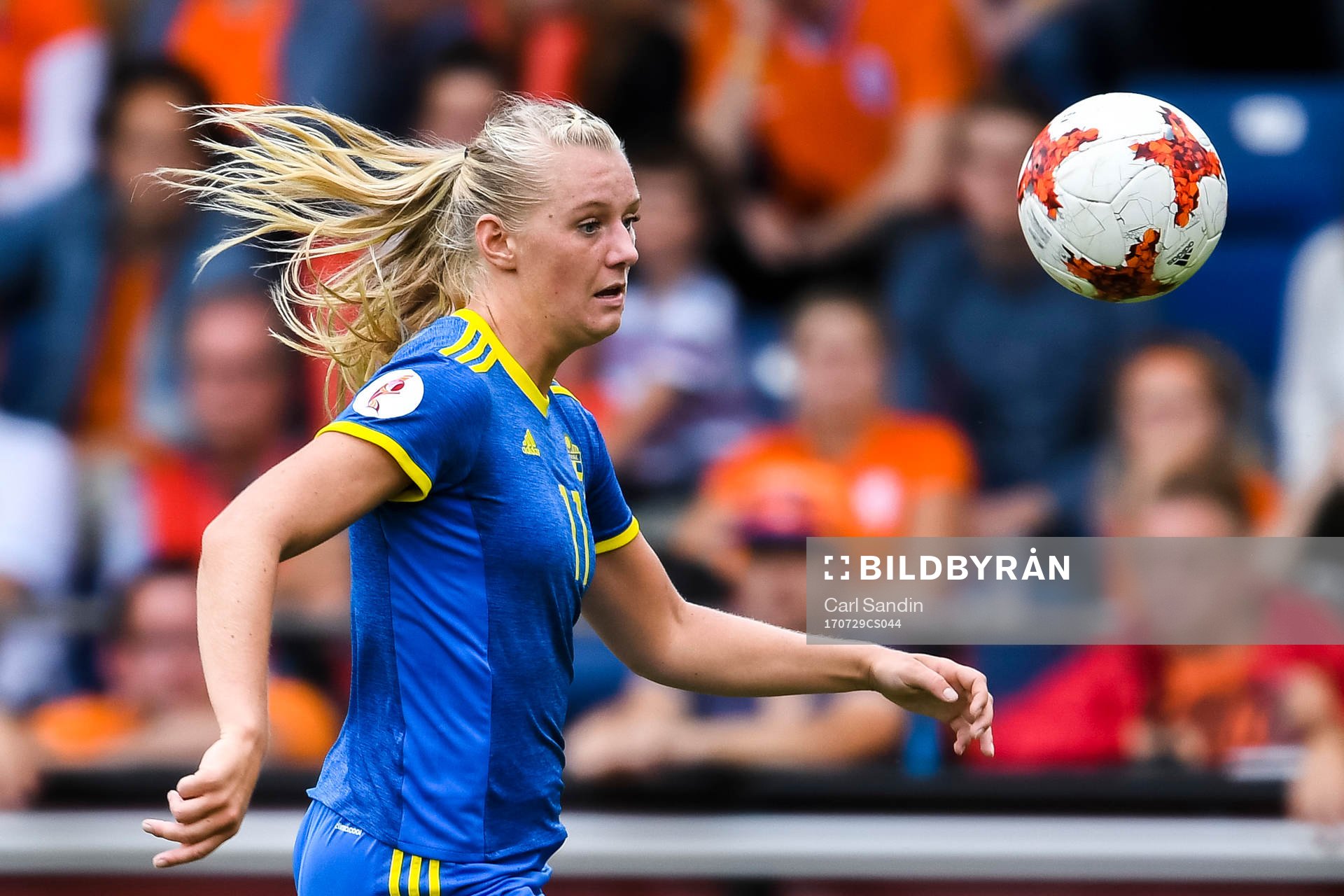 Sveriges Stina Blackstenius i kvartsfinalen mellan Holland