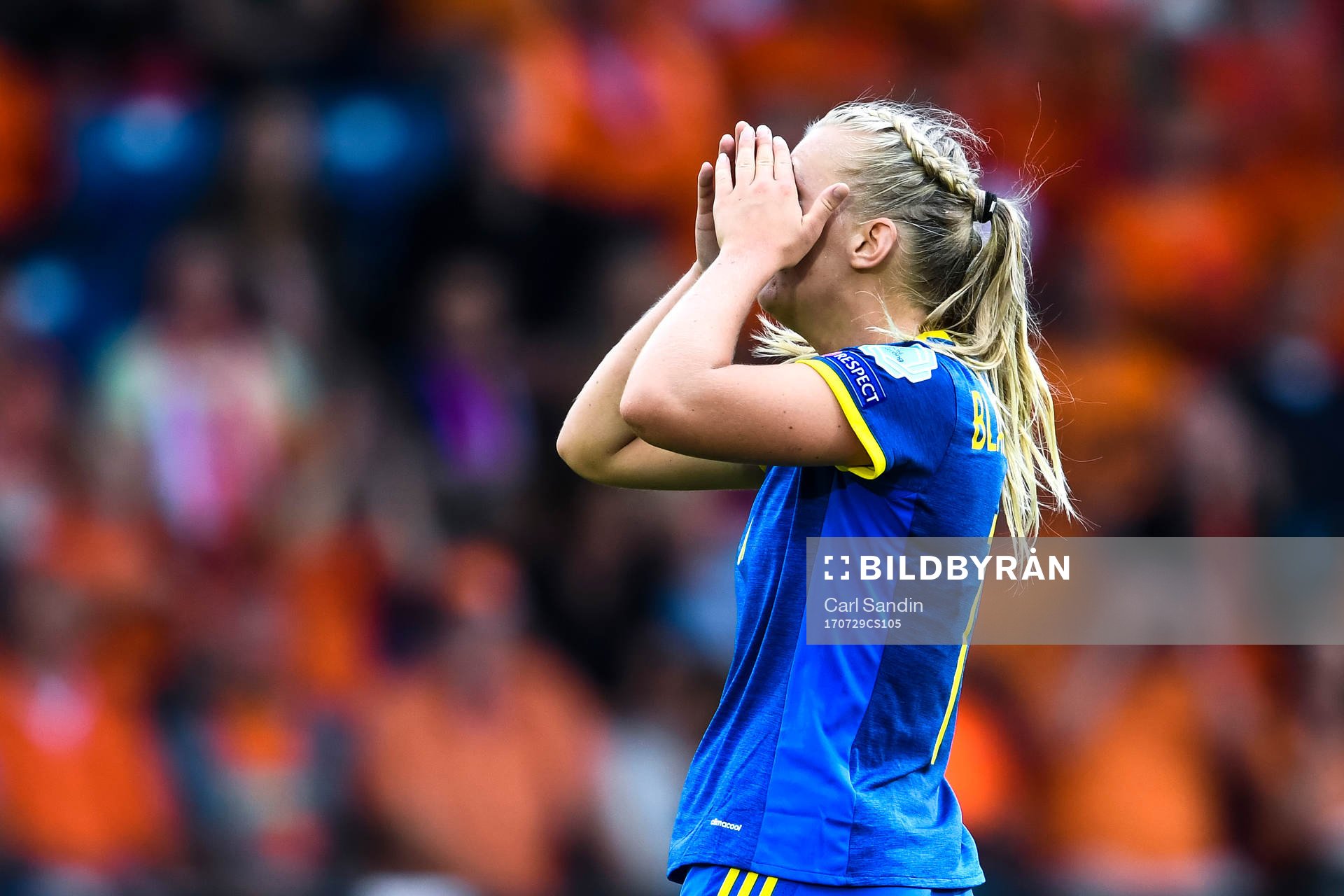 Sveriges Stina Blackstenius deppar  i kvartsfinalen mellan