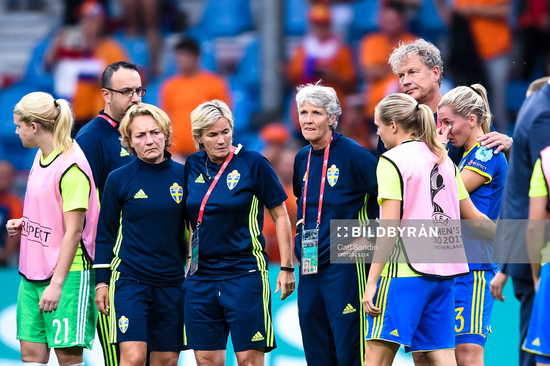 Sveriges förbundskapten Pia Sundhage  deppar