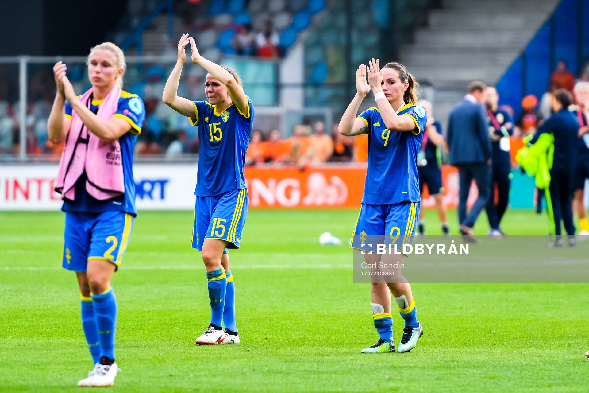 Sveriges  Jonna Andersson, Jessica Samuelsson och Kosovare
