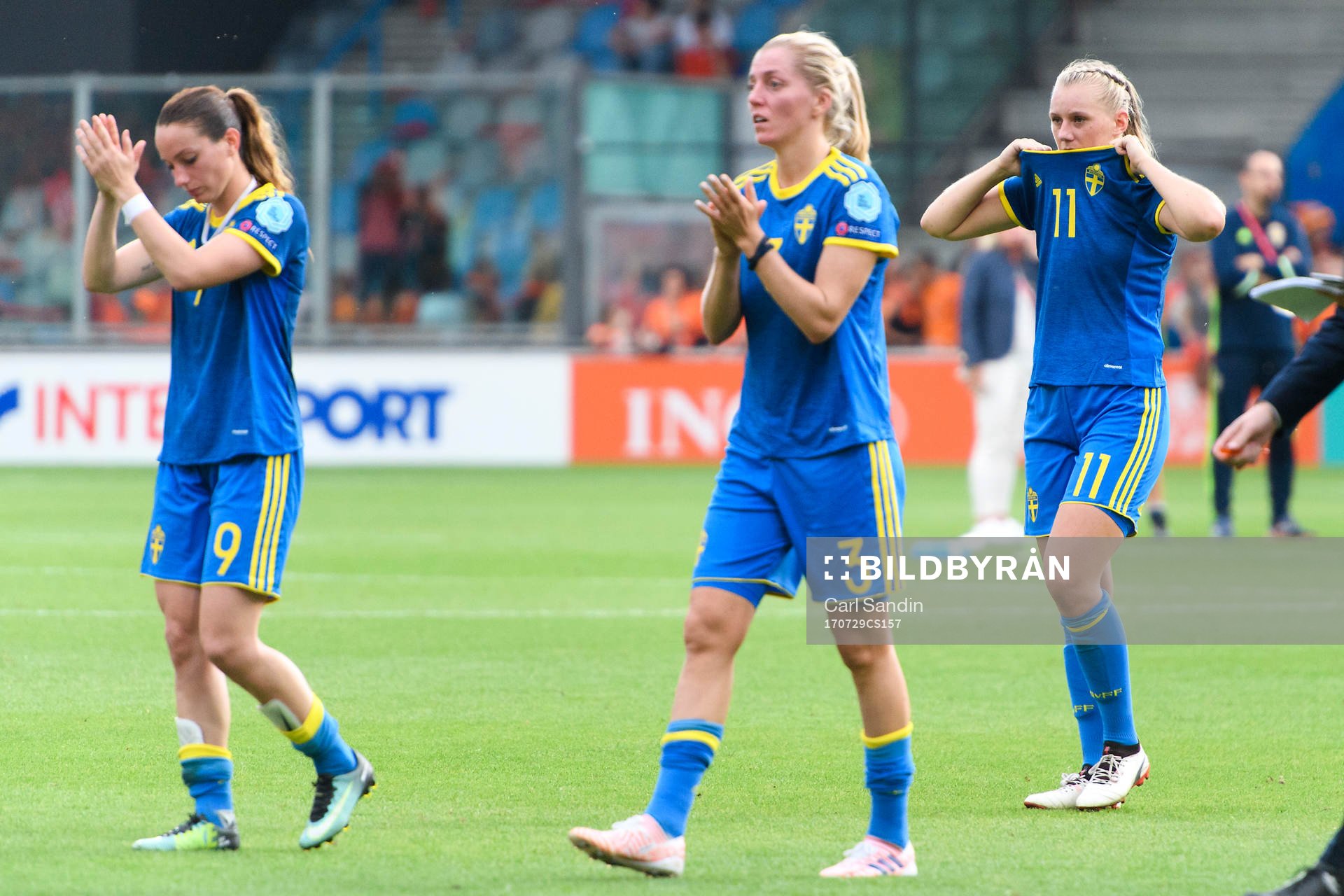 Kosovare Asllani, Linda Sembrant och Stina Blackstenius
