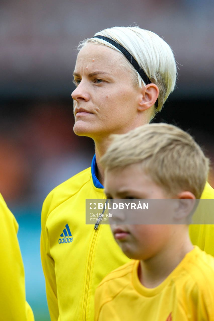 Sveriges Nilla Fischer vid lineup innan kvartsfinalen