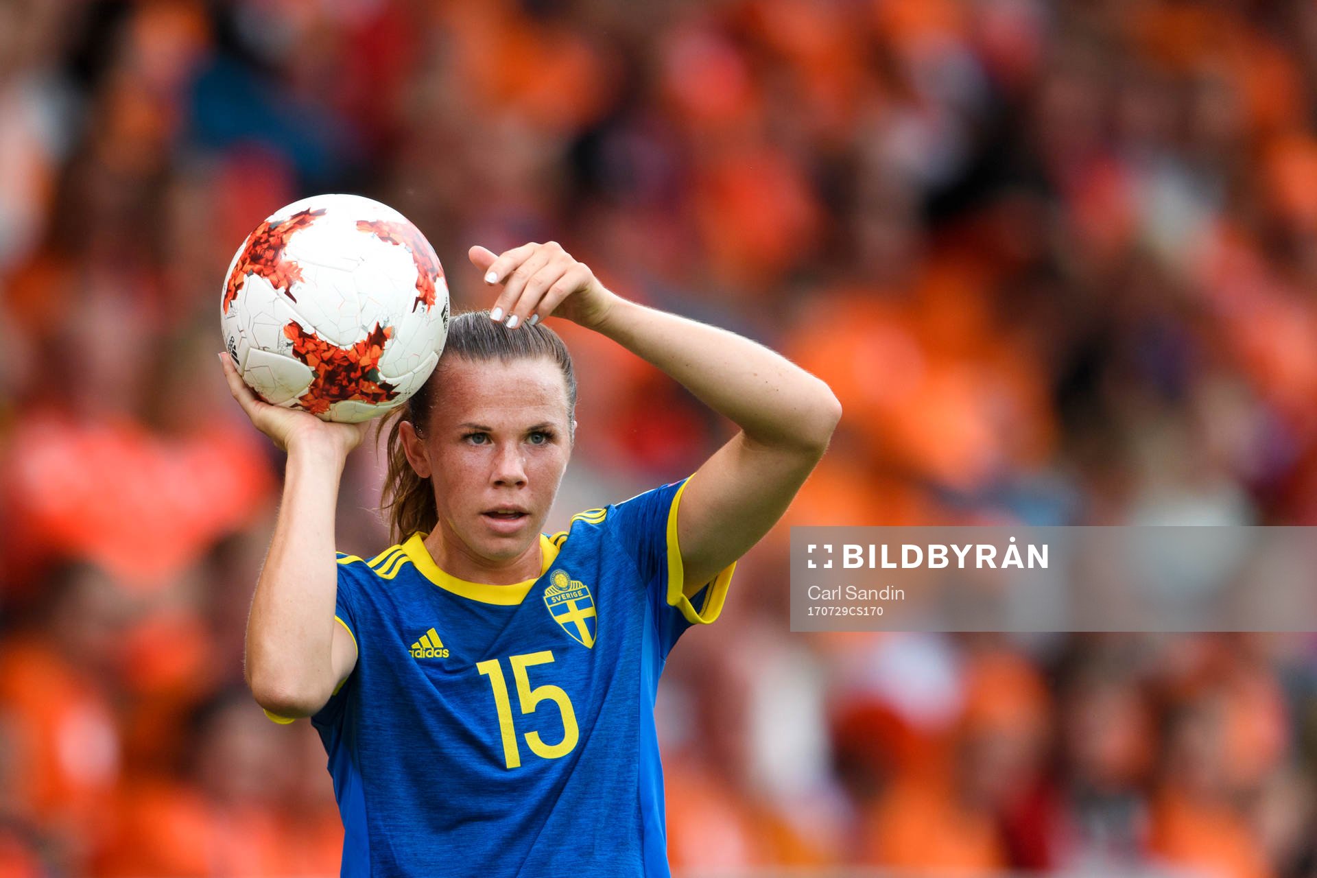 Sveriges Jessica Samuelsson i kvartsfinalen mellan Holland