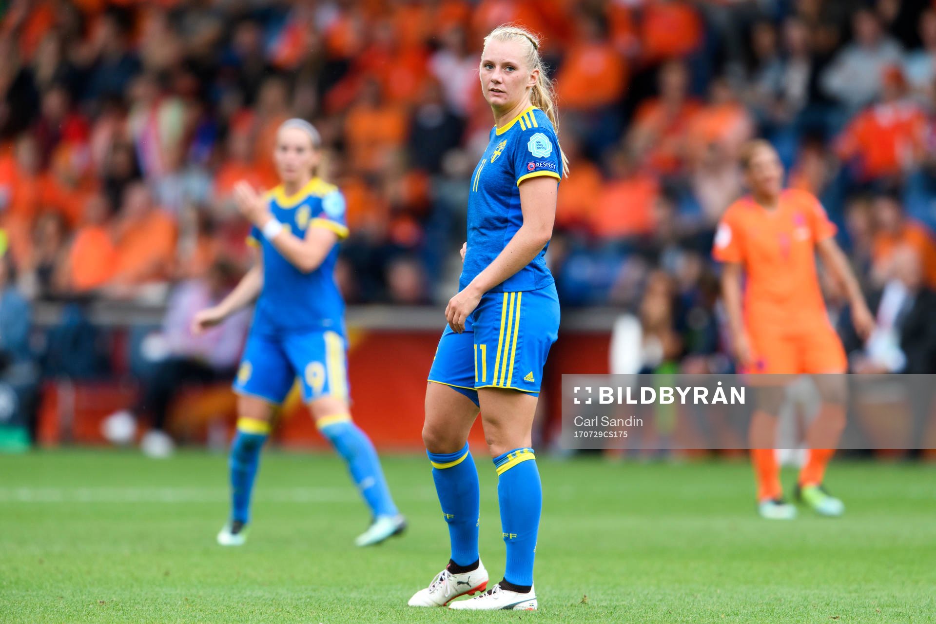 Sveriges Stina Blackstenius i kvartsfinalen mellan Holland