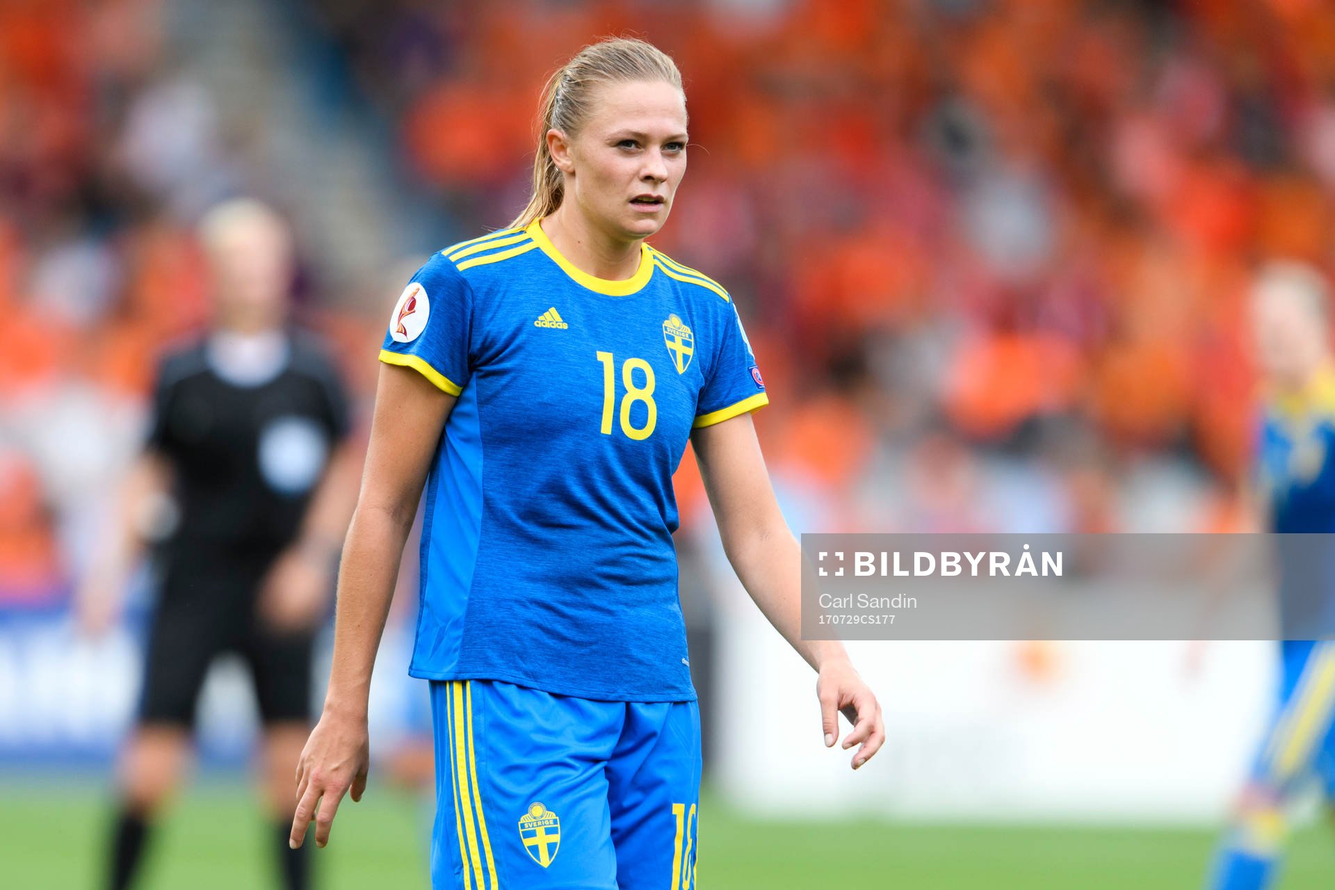 Sveriges Fridolina Rolfö i kvartsfinalen mellan Holland