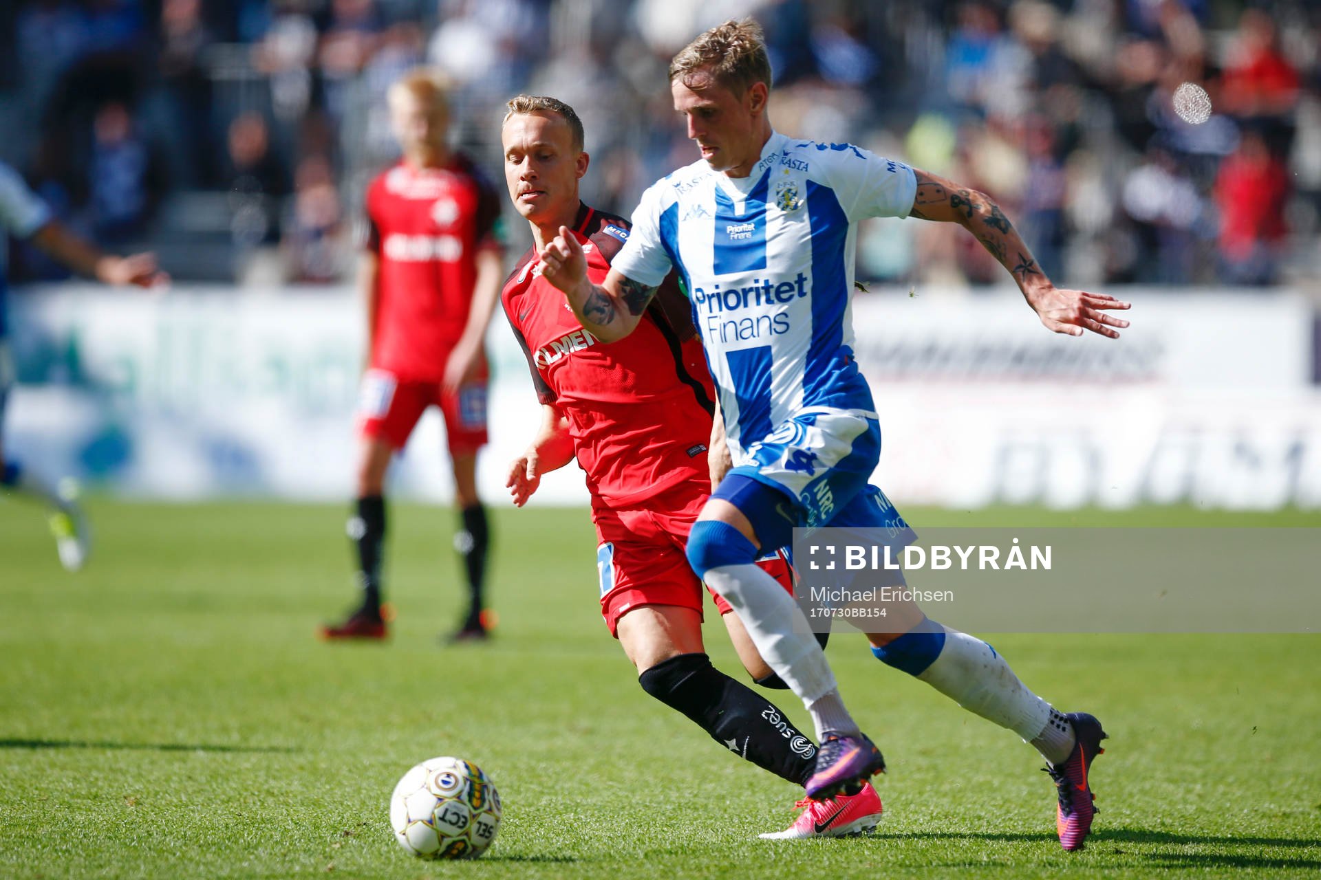 Norrköpings Mathias Florén och IFK Göteborgs Sören Rieks