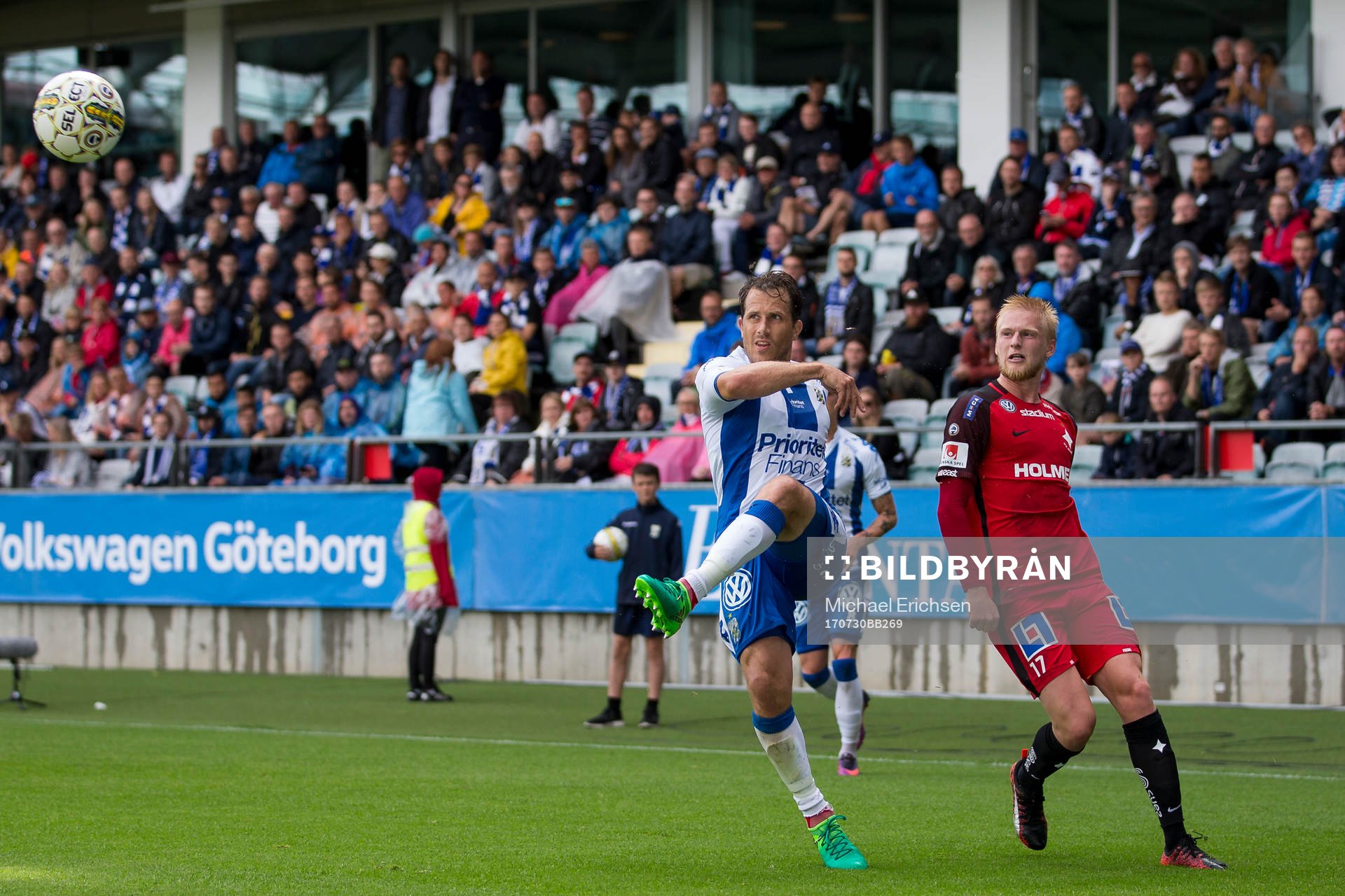 IFK Göteborgs Tobias Hysén slår ett inlägg