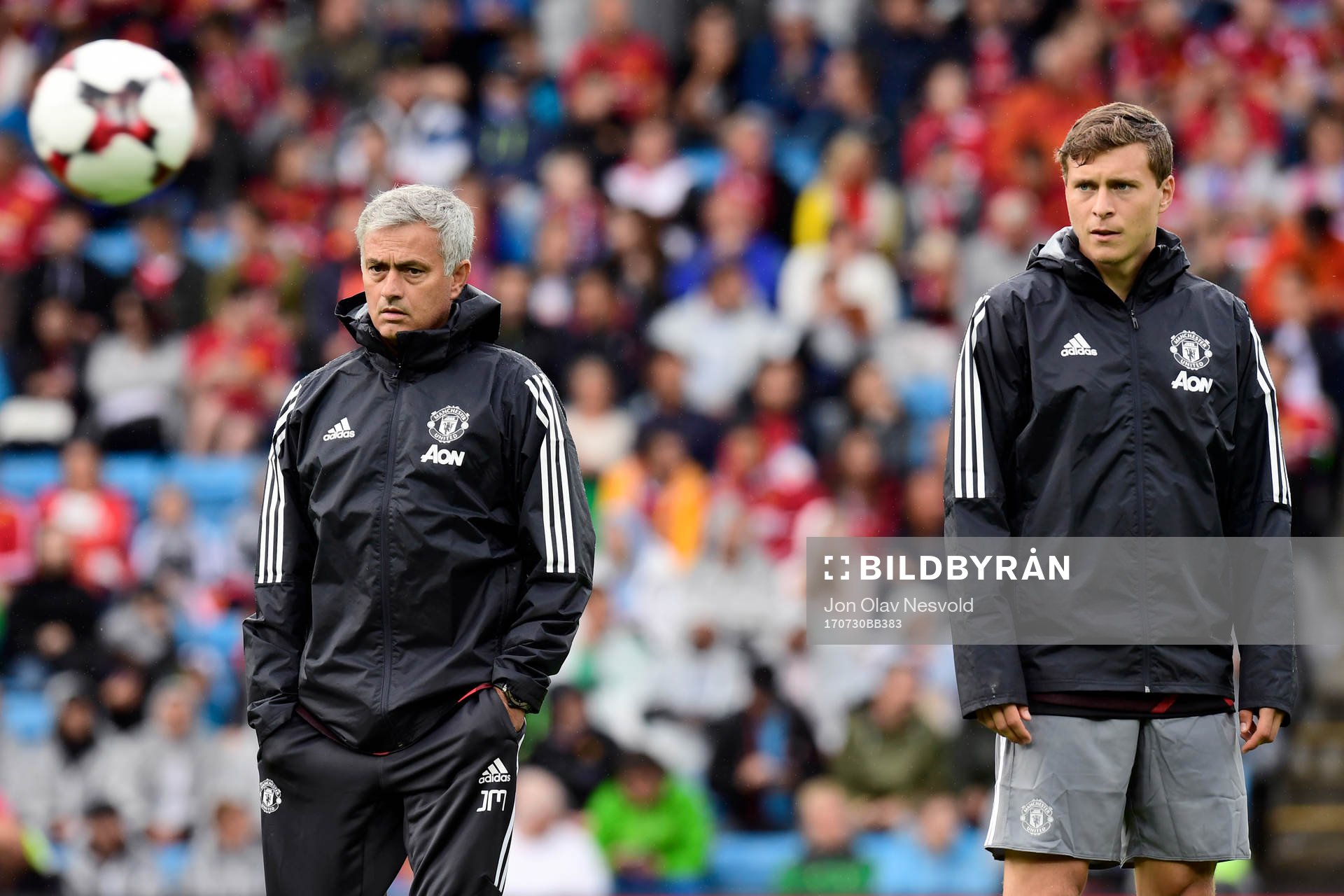 Manchester Uniteds tränare Jose Mourinho och Victor