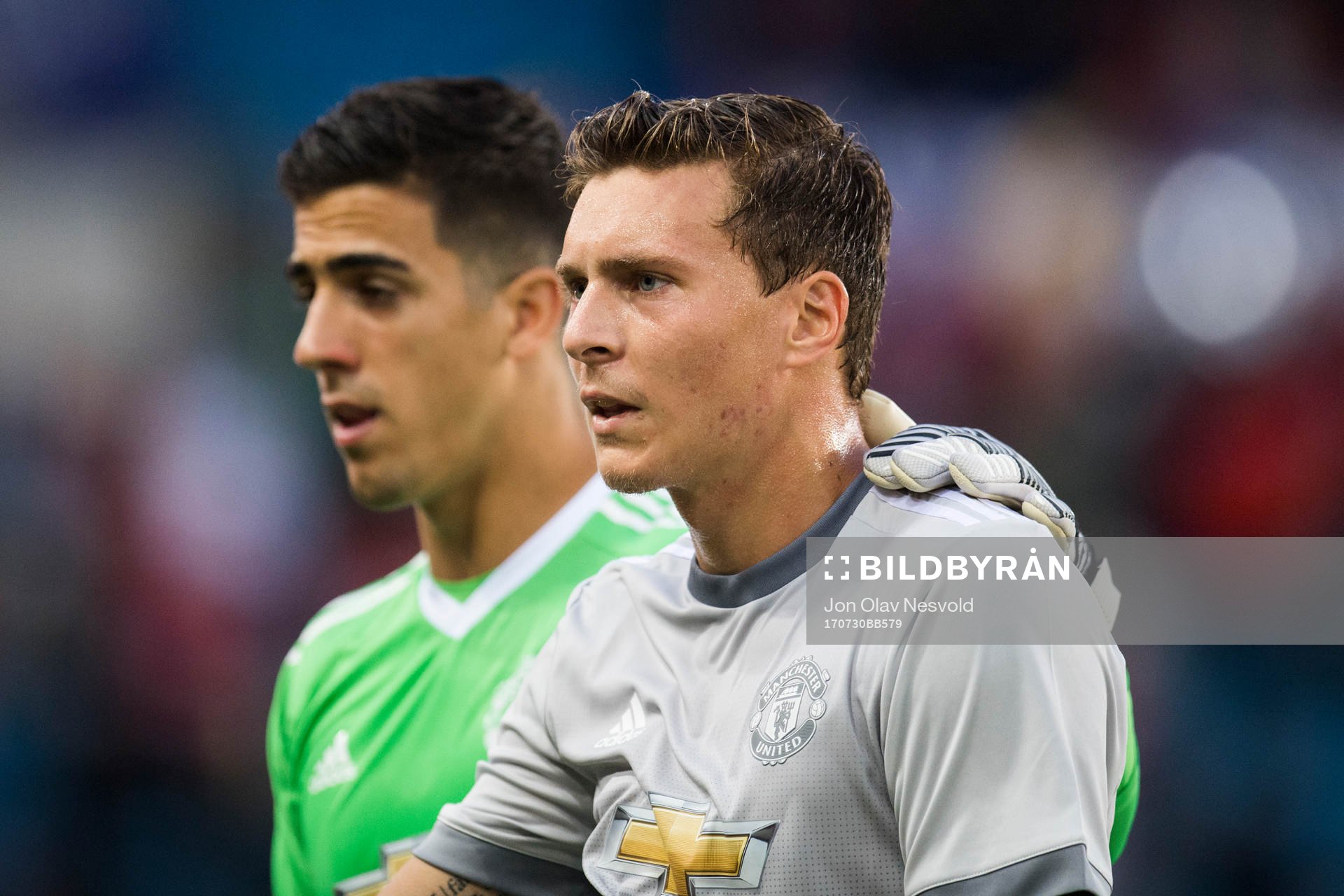 Manchester Uniteds Victor Nilsson Lindelöf och målvakt