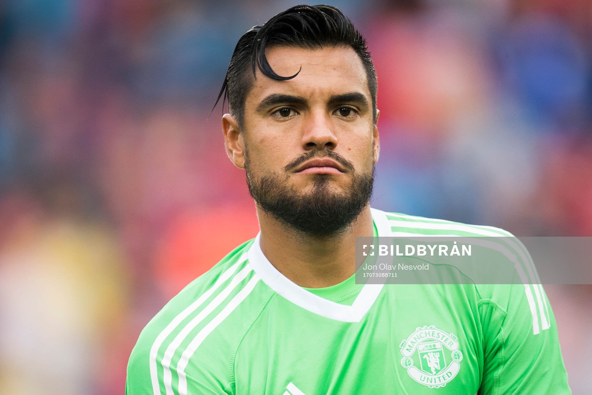 Manchester Uniteds keeper Sergio Romero