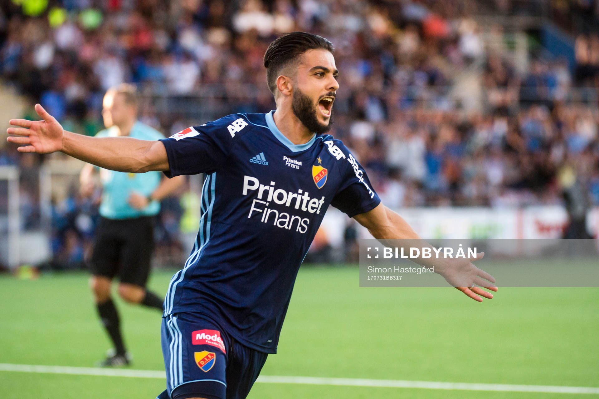 Djurgårdens Othman El Kabir jublar