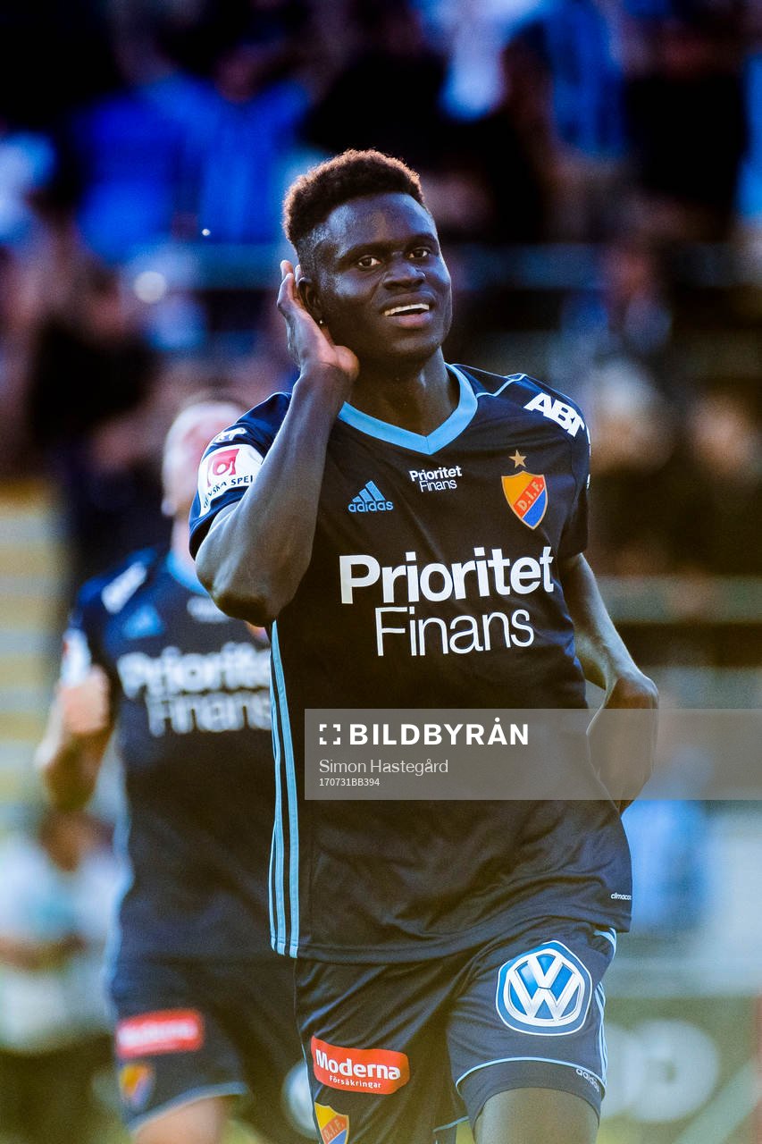 Djurgårdens Aliou Badji jublar