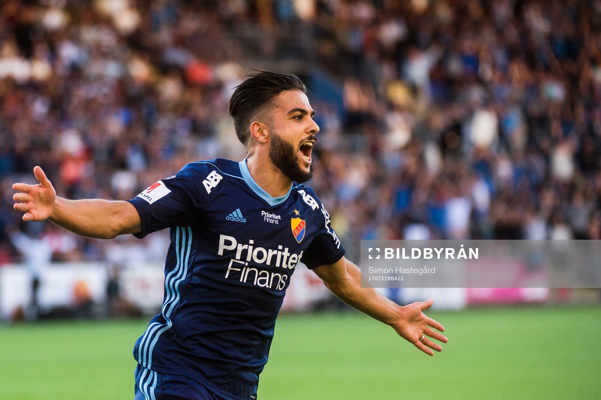 Djurgårdens Othman El Kabir jublar