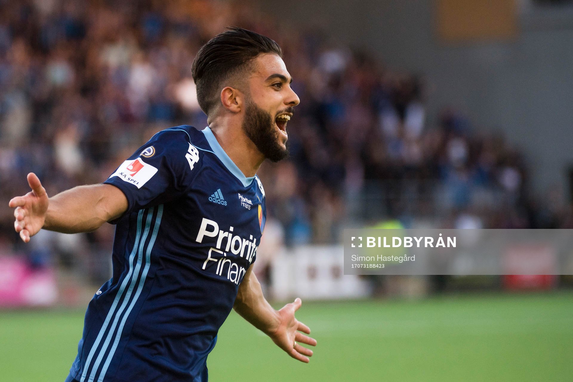 Djurgårdens Othman El Kabir jublar