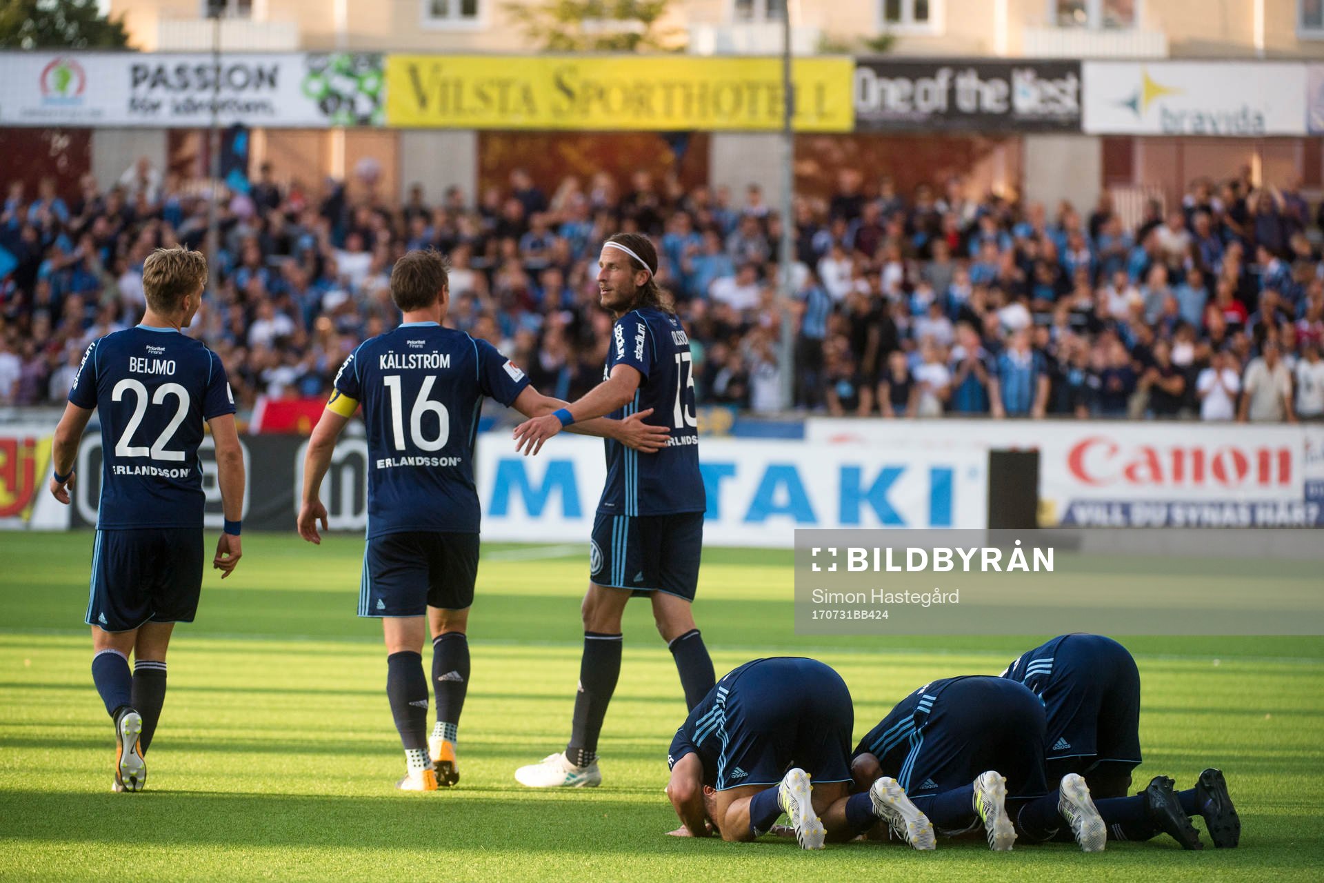 Djurgårdens Felix Beijmo , Kim Källström och Jacob Une