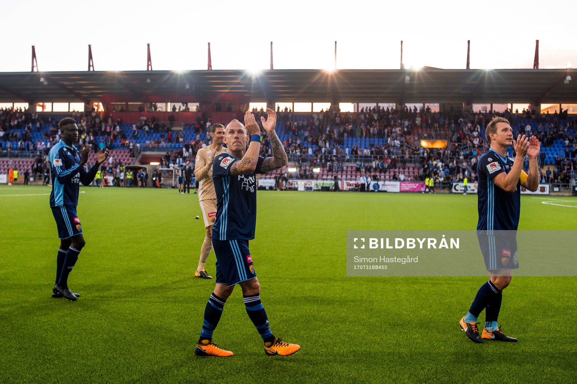 Djurgårdens Aliou Badji , Magnus Eriksson och Kim