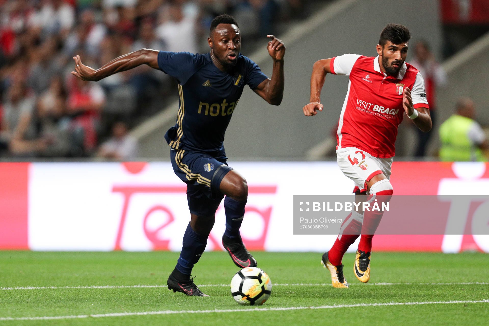 Chinedu Obasi forward of AIK score a goal