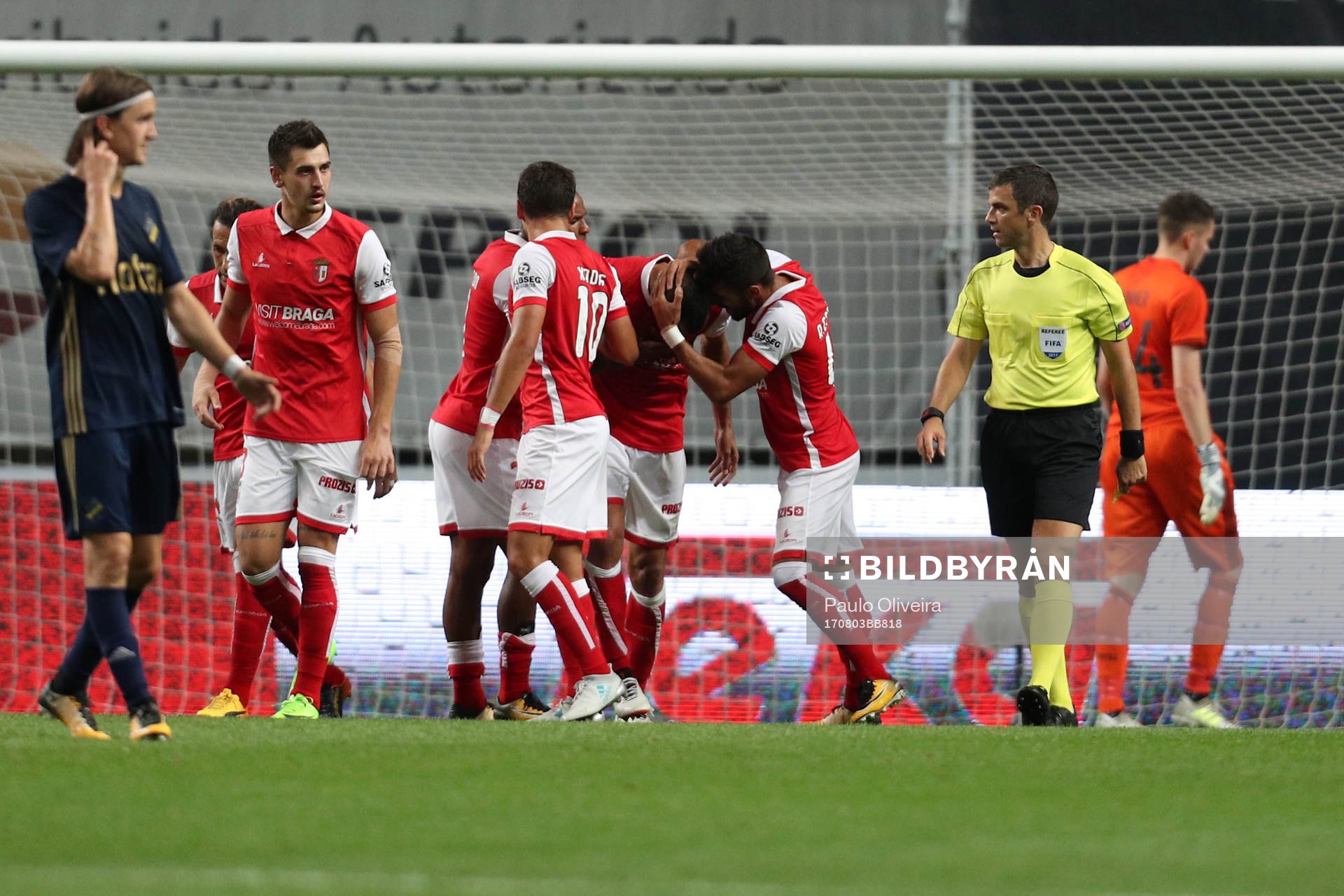 Rui Fonte forward of SC Braga celebrates