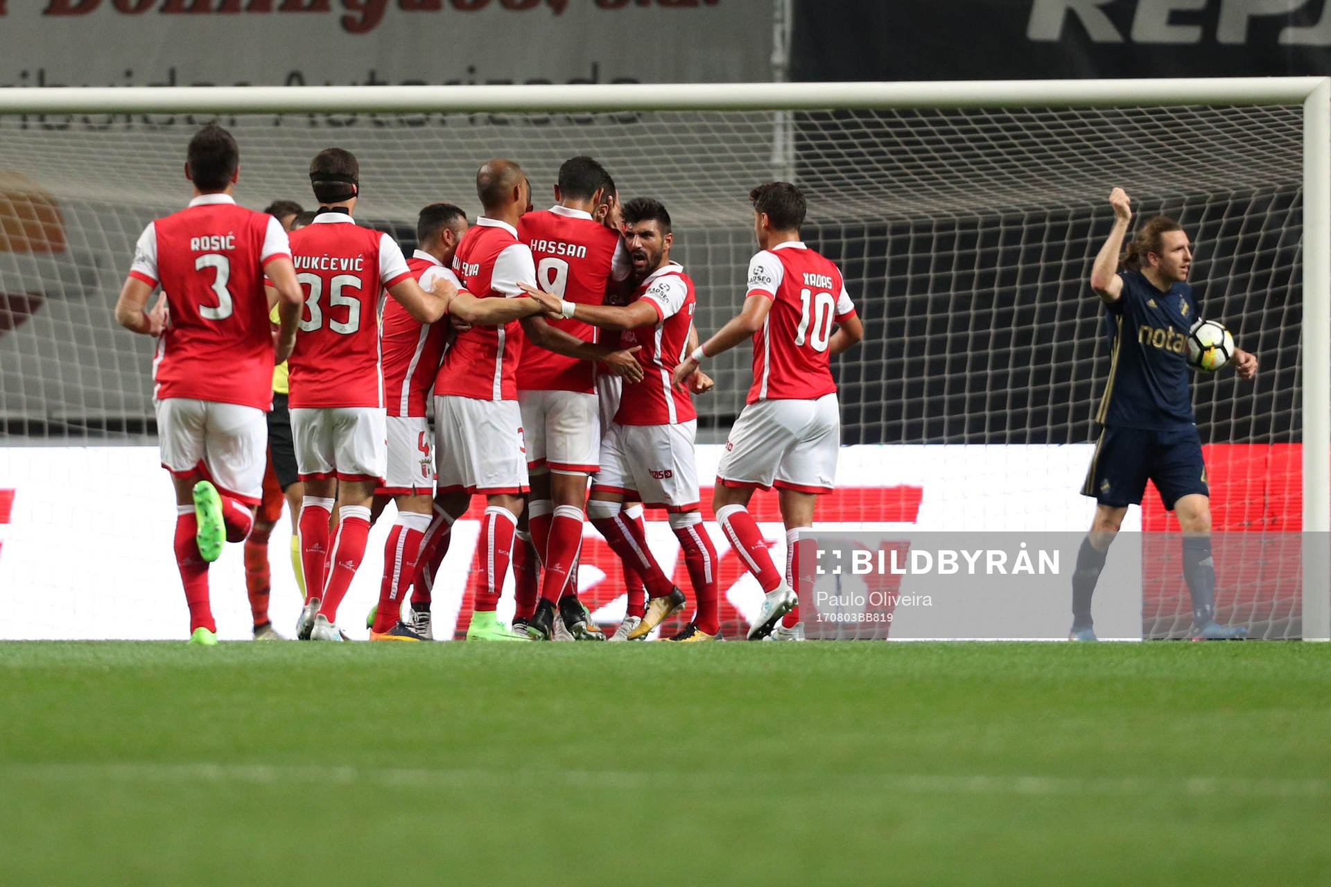Rui Fonte forward of SC Braga celebrates