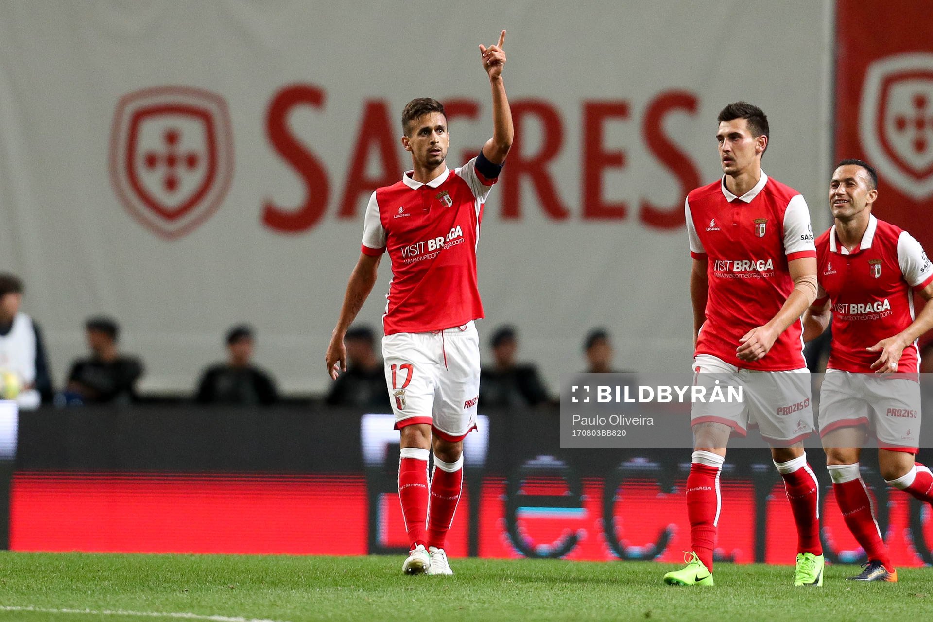 Rui Fonte forward of SC Braga celebrates