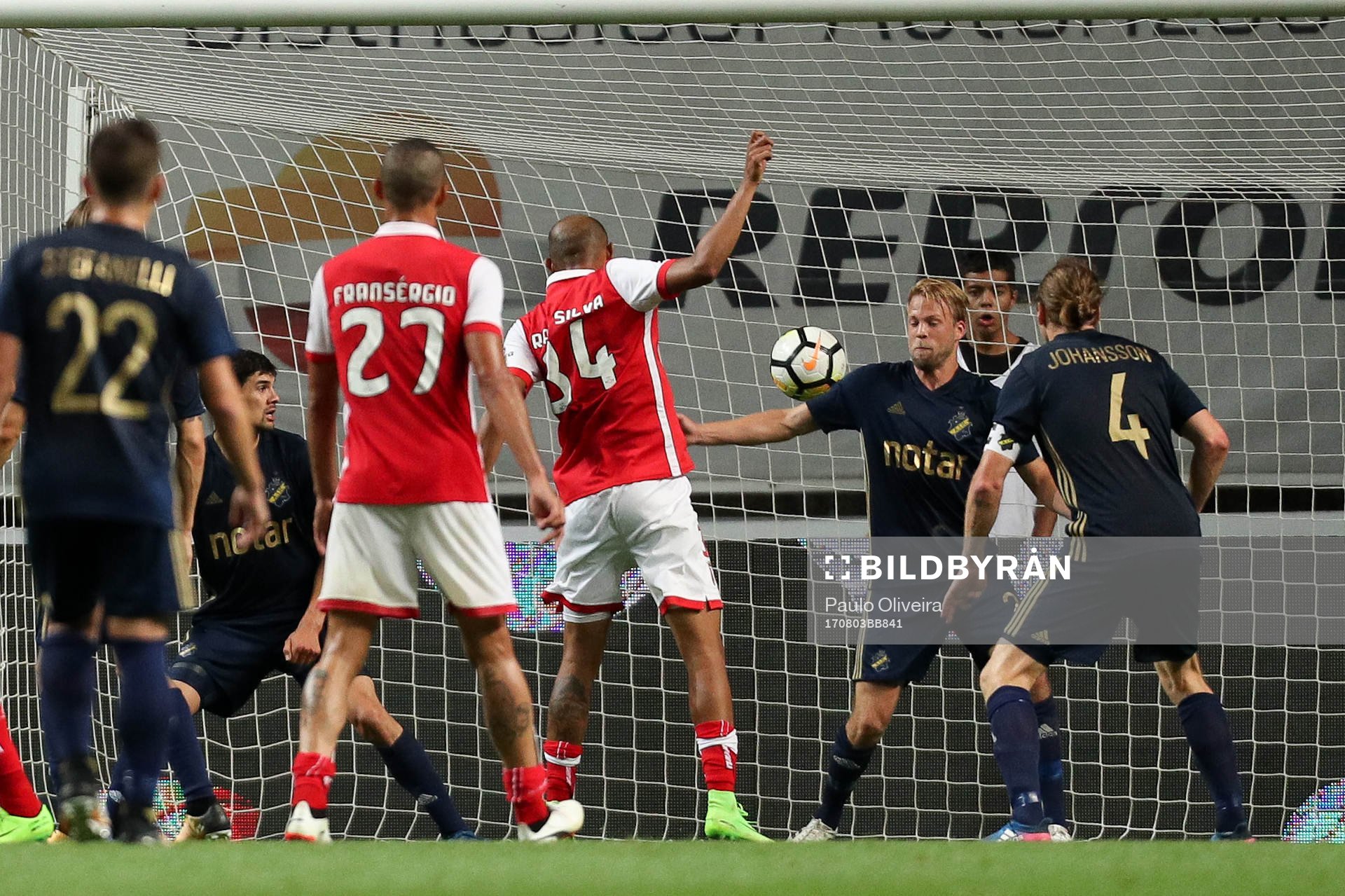 Raul Silva defender of SC Braga (C) score a goal