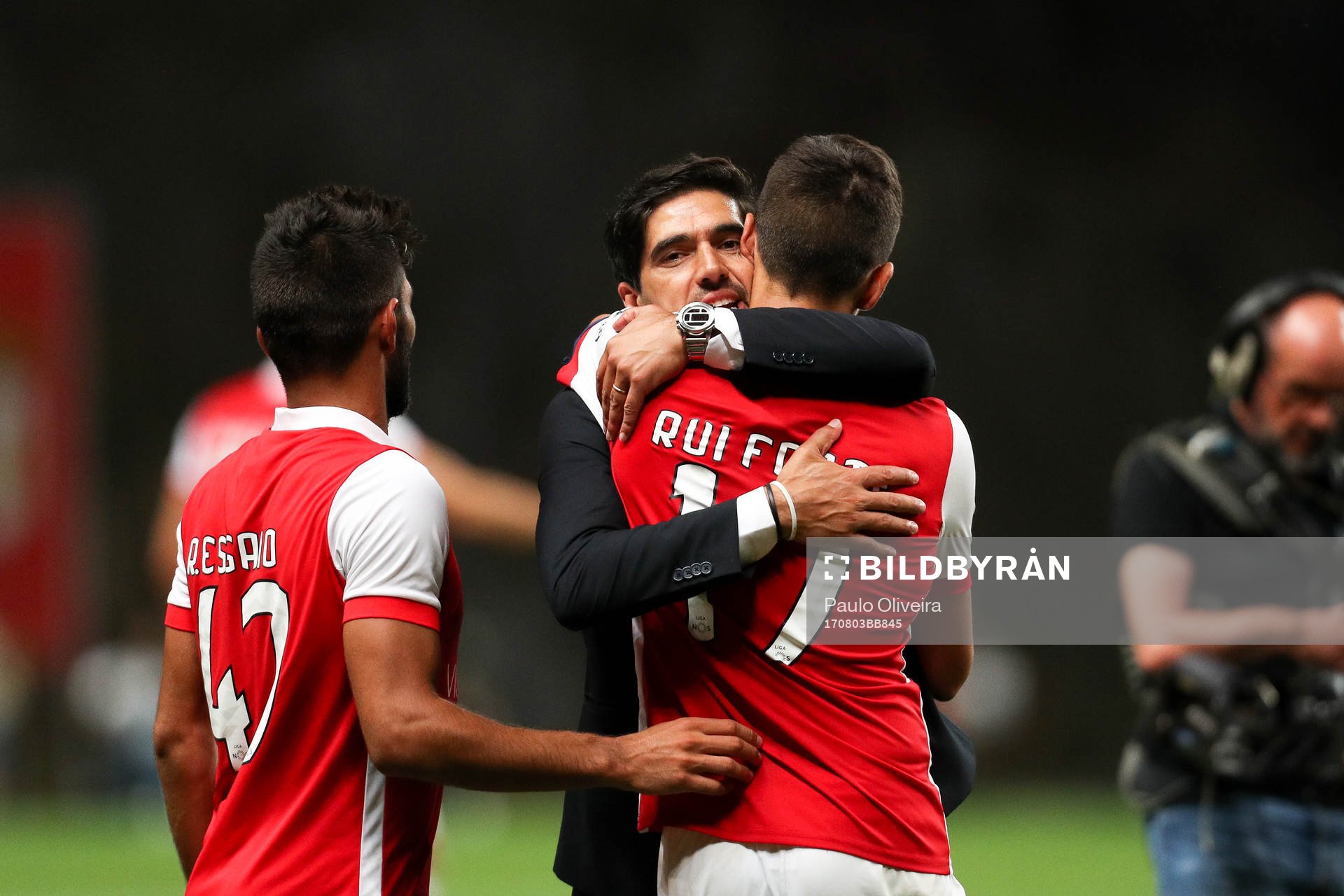 Abel Ferreira coach of SC Braga celebrates the victory in