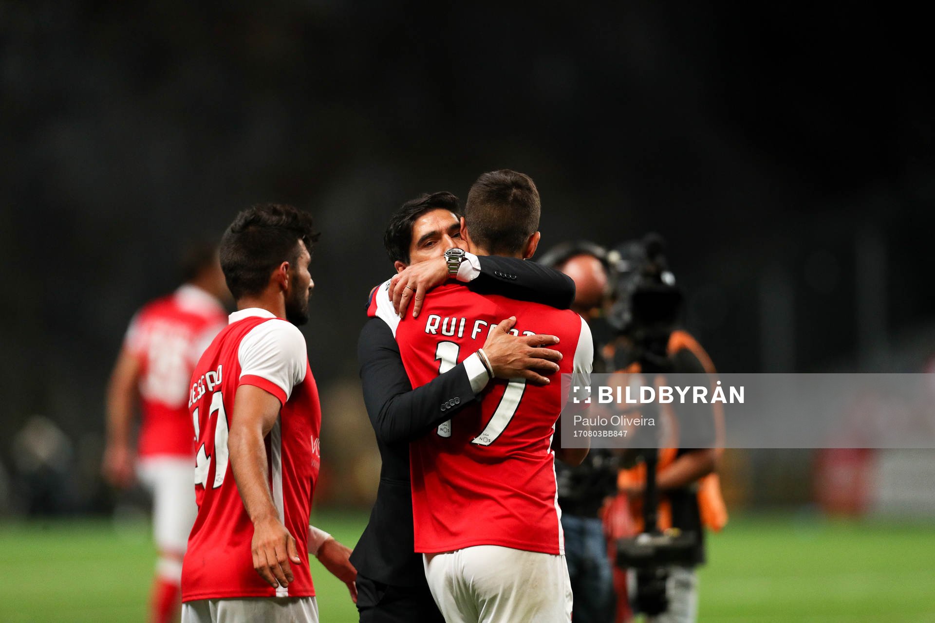 Abel Ferreira coach of SC Braga celebrates the victory in