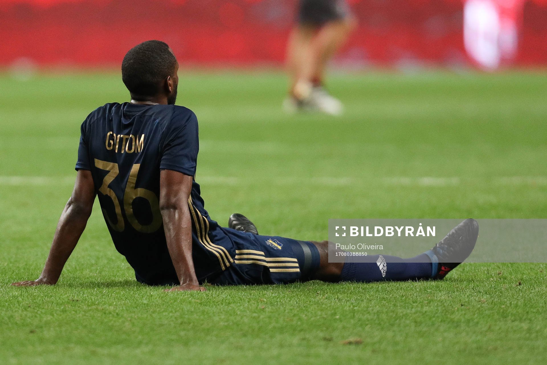 Henok Goitom forward of AIK reacts