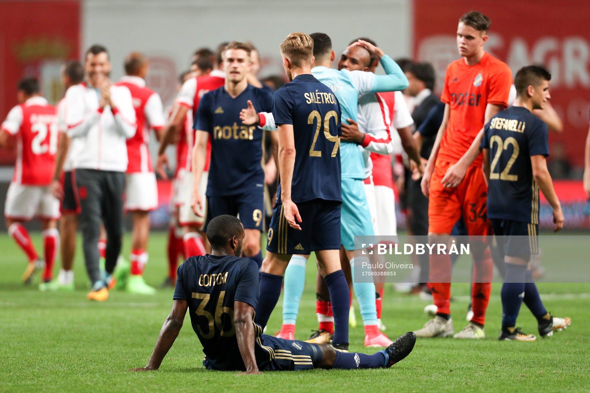 Henok Goitom forward of AIK reacts
