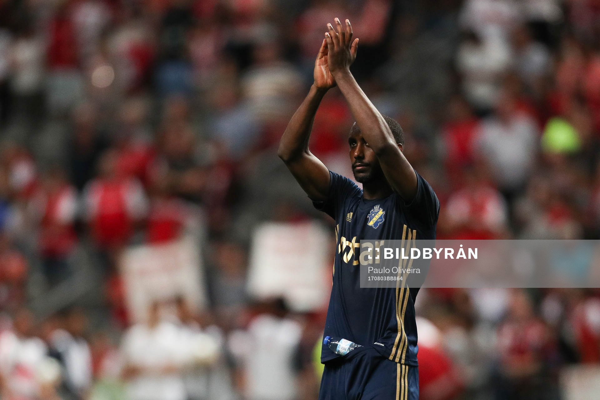 Henok Goitom forward of AIK reacts