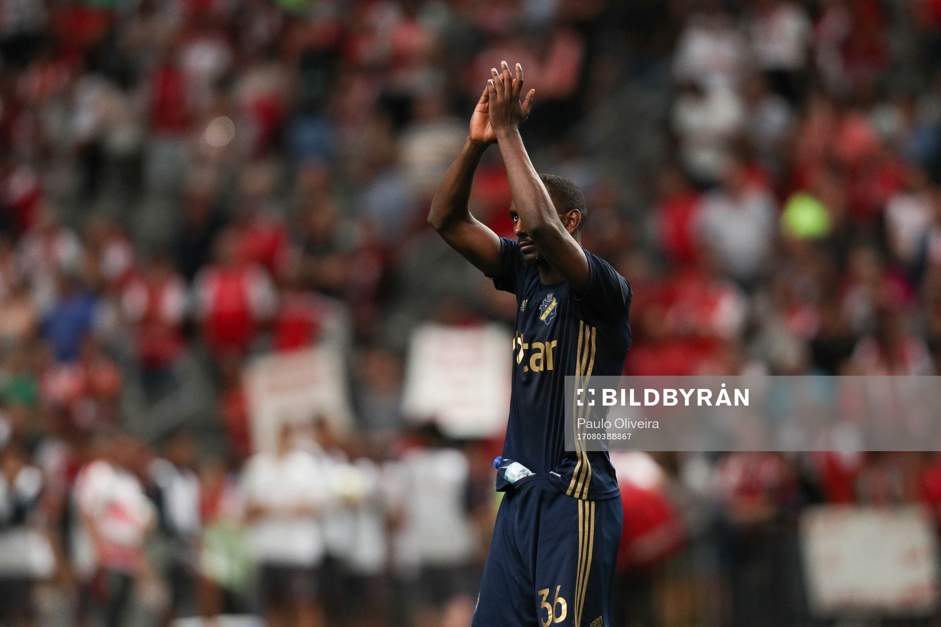 Henok Goitom forward of AIK reacts