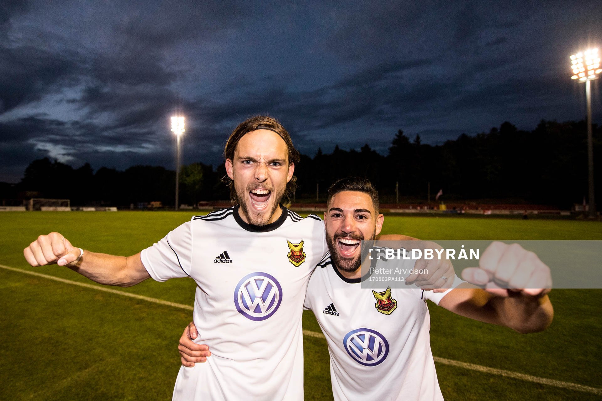 Östersunds målskyttar Tom Pettersson och Gabriel Somi