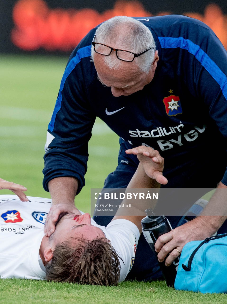 Örgrytes Danny Ervik blöder