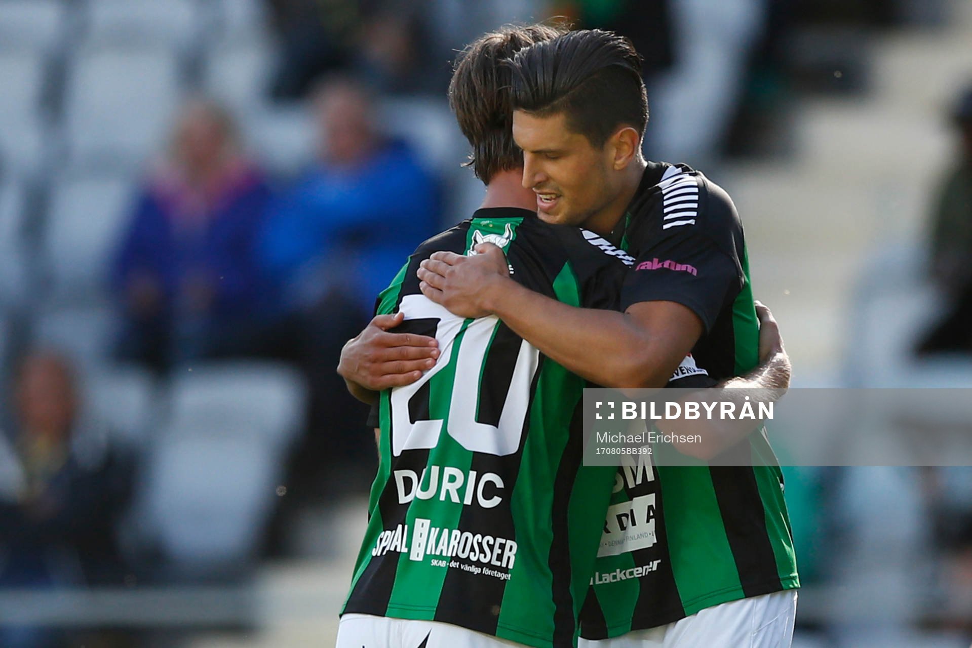 GAIS Luka Mijaljevic och Dusan Djuric jublar