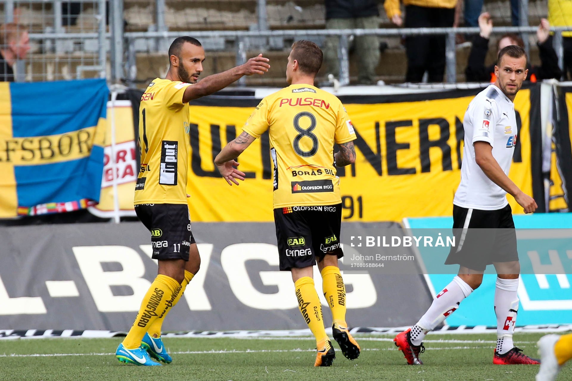 Elfsborgs Issam Jebali jublar efter sitt 2-1 mål under fotbollsmatchen i Allsvenskan mellan Örebro och Elfsborg den 5 augusti 2017 i Örebro.