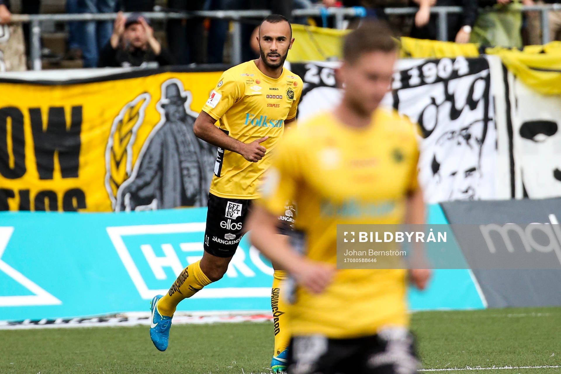 Elfsborgs Issam Jebali efter sitt 2-1 mål under fotbollsmatchen i Allsvenskan mellan Örebro och Elfsborg den 5 augusti 2017 i Örebro.