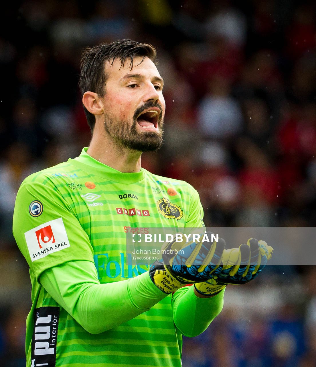 Elfsborgs målvakt Kevin Stuhr Ellegaard deppar