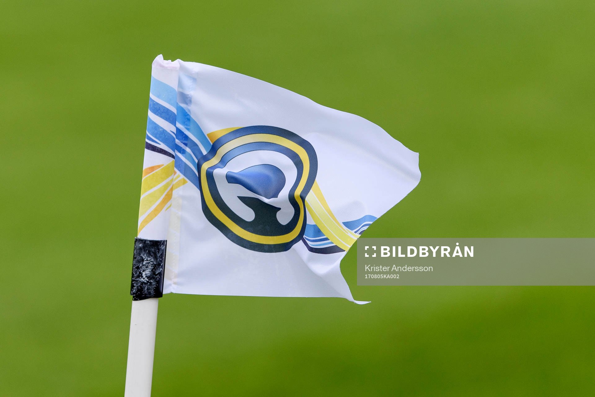 Hörnflagga före fotbollsmatchen i Allsvenskan mellan