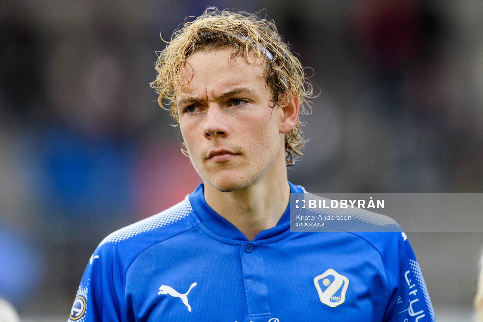 Halmstads Höskuldur Gunnlaugsson före fotbollsmatchen i