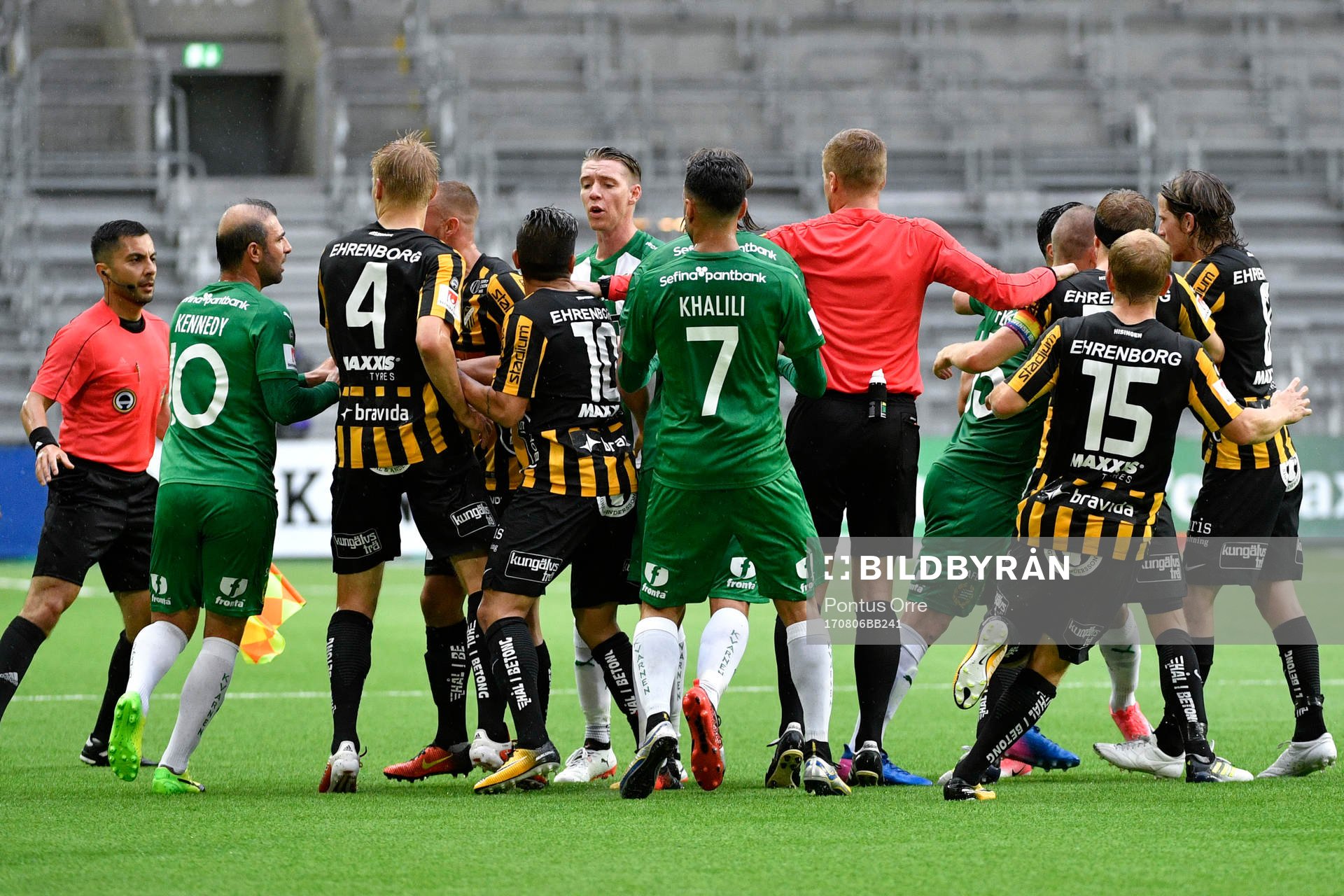 Tumult mellan Hammarbys och Häckens spelare